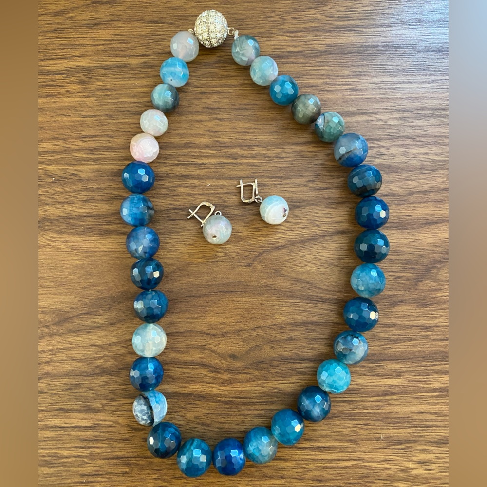 Custom made necklace and earring set